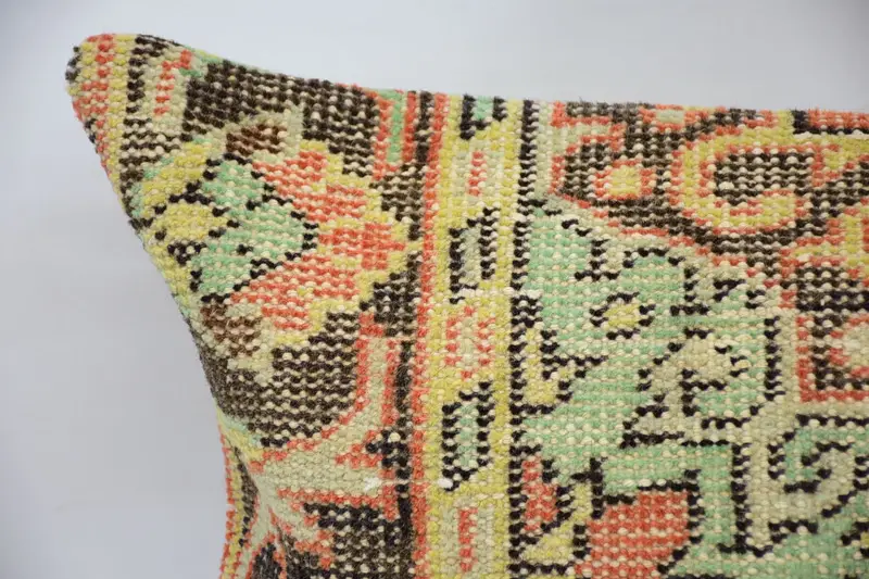 Pillow for Couch, Cushion Case, Turkish Pillow, Turkish Rugs Pillow Sham, Cotton Pillow, 16x48 Orange Pillow, Kilim Pillow Cover - 2