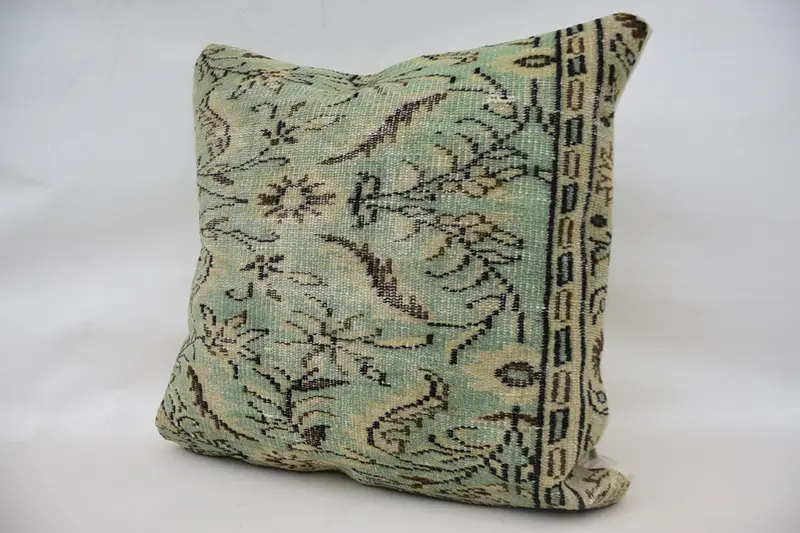 Gift Pillow, Pillow, Ikat Pillow, Outdoor Cushion, 28x28 Green Pillow, Pillow for Couch, Boho Throw Pillow Case, Kilim Pillow Cover, Car Pillow - 3
