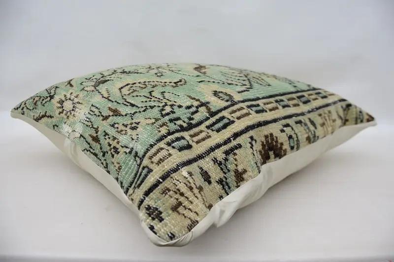 Gift Pillow, Pillow, Ikat Pillow, Outdoor Cushion, 28x28 Green Pillow, Pillow for Couch, Boho Throw Pillow Case, Kilim Pillow Cover, Car Pillow - 6
