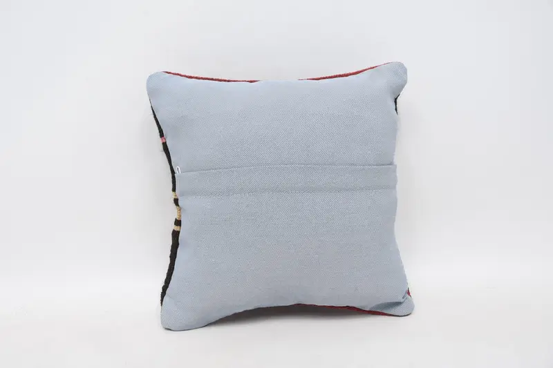 Cushion, Boho Pillow, Pillow for Couch, Farmhouse Pillow Case, Handmade Kilim Cushion, Square Throw Pillow, 12x12 Brown Pillow Case - 6