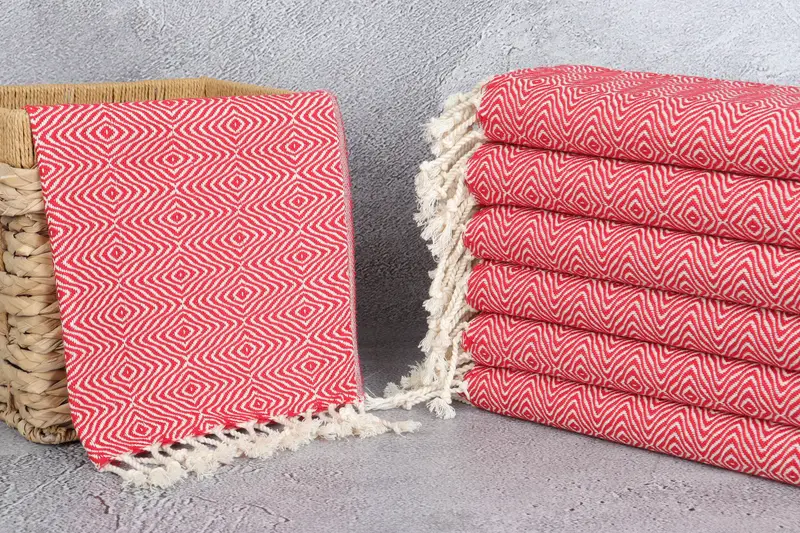Monogram Kitchen Towel, Merry Christmas Gifts, Personalized Dish Towel, Handmade Gift, 36x18 Cotton Zigzag Diamond Towel, Personalized Gift - 3