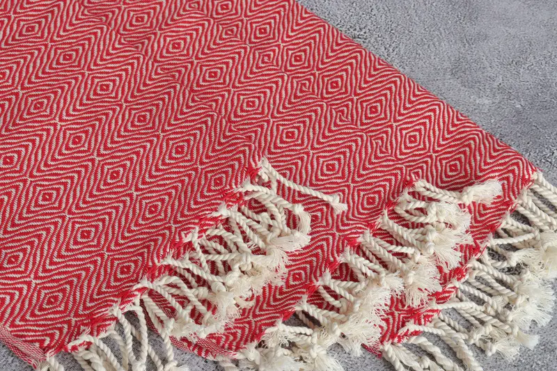 Monogram Kitchen Towel, Merry Christmas Gifts, Personalized Dish Towel, Handmade Gift, 36x18 Cotton Zigzag Diamond Towel, Personalized Gift - 5