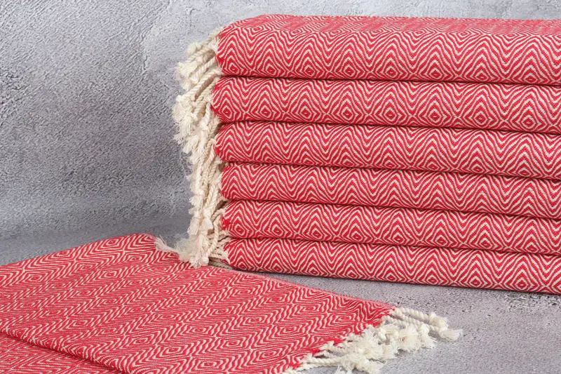 Monogram Kitchen Towel, Merry Christmas Gifts, Personalized Dish Towel, Handmade Gift, 36x18 Cotton Zigzag Diamond Towel, Personalized Gift - 2