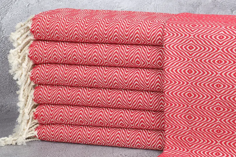 Monogram Kitchen Towel, Merry Christmas Gifts, Personalized Dish Towel, Handmade Gift, 36x18 Cotton Zigzag Diamond Towel, Personalized Gift - 1
