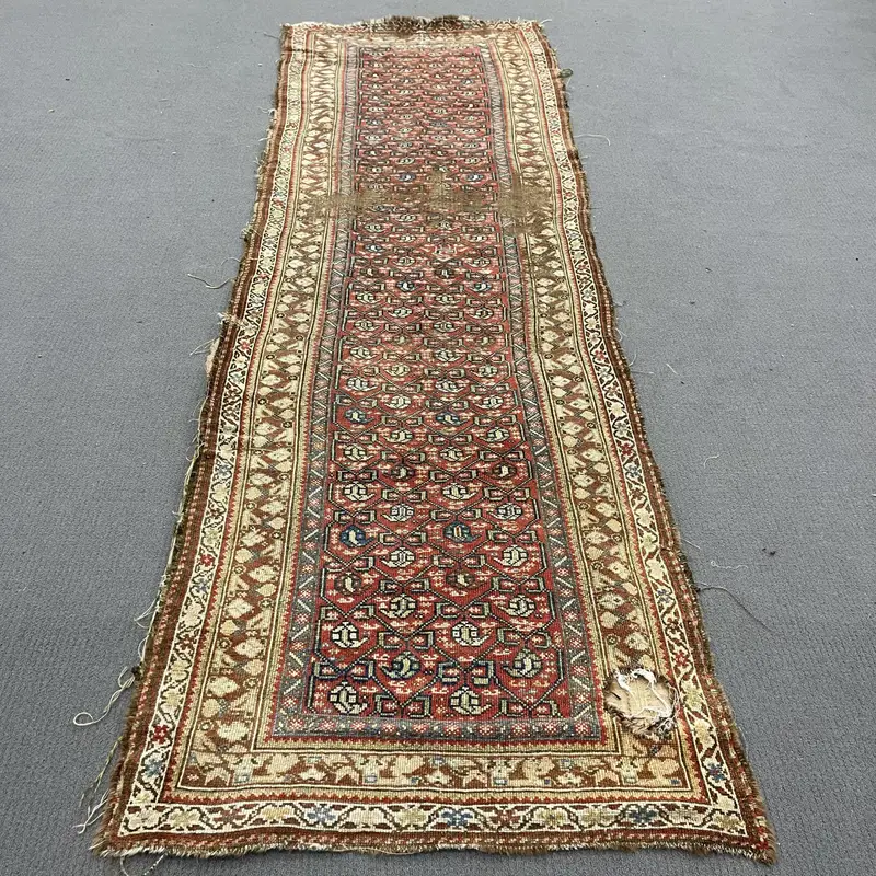 赤と青のオンブレラグ、3.1x10.2フィートのシックな装飾