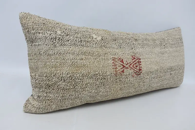 Cushion, Handmade Throw Cushion Cover, Antique Pillows, 16x36 Brown Cushion, Gift Pillow, Traditional Pillow Case, Kilim Pillow Cover - 3