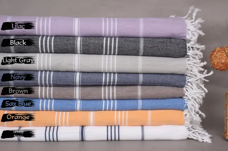 Bridesmaid Gifts, Beach Wedding Favor, Bedspread, 88x60 Cotton Striped Towel, Wedding Gift, Throw Blanket Couch, Bachelorette Party Gifts For Bride - 2