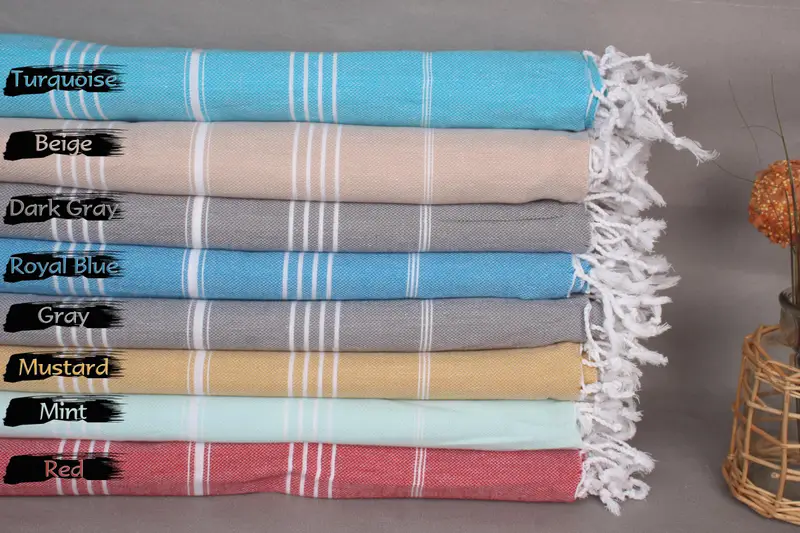 Bridesmaid Gifts, Beach Wedding Favor, Bedspread, 88x60 Cotton Striped Towel, Wedding Gift, Throw Blanket Couch, Bachelorette Party Gifts For Bride - 1