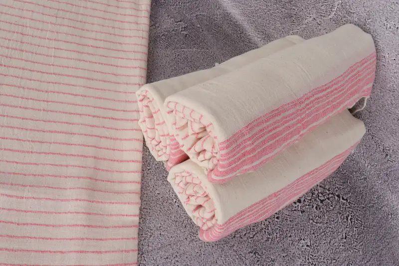 Spa Towel, Organic Cotton Towel, Soft towel, Custom Gift, Valentines Day Gift, Cute Beach Towel, Bridesmaid Gifts, 68x36 Cotton Striped Towel - 8