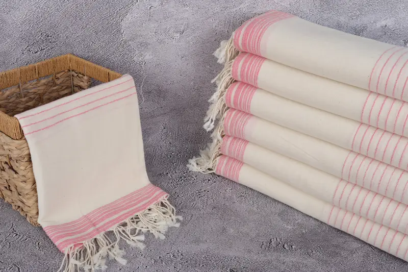 Spa Towel, Organic Cotton Towel, Soft towel, Custom Gift, Valentines Day Gift, Cute Beach Towel, Bridesmaid Gifts, 68x36 Cotton Striped Towel - 3