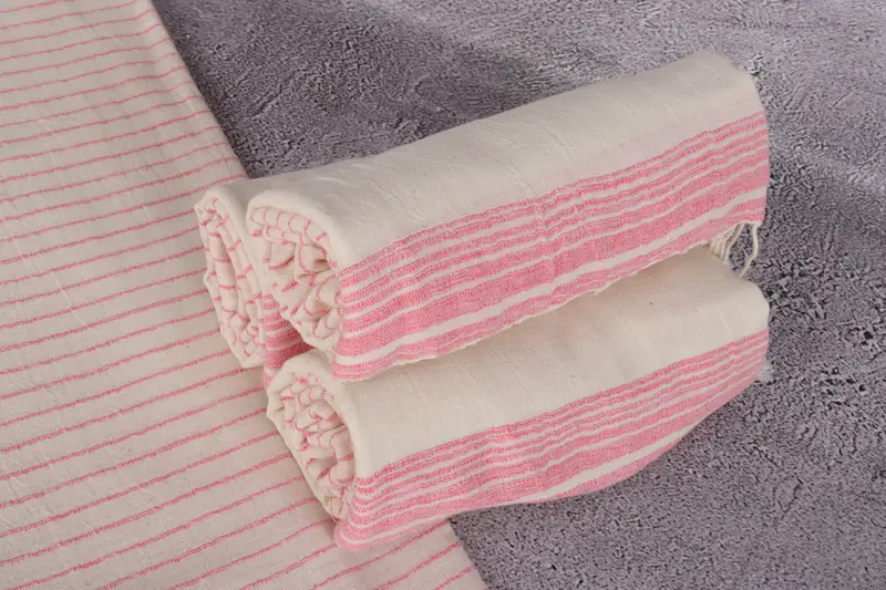 Spa Towel, Organic Cotton Towel, Soft towel, Custom Gift, Valentines Day Gift, Cute Beach Towel, Bridesmaid Gifts, 68x36 Cotton Striped Towel - 7
