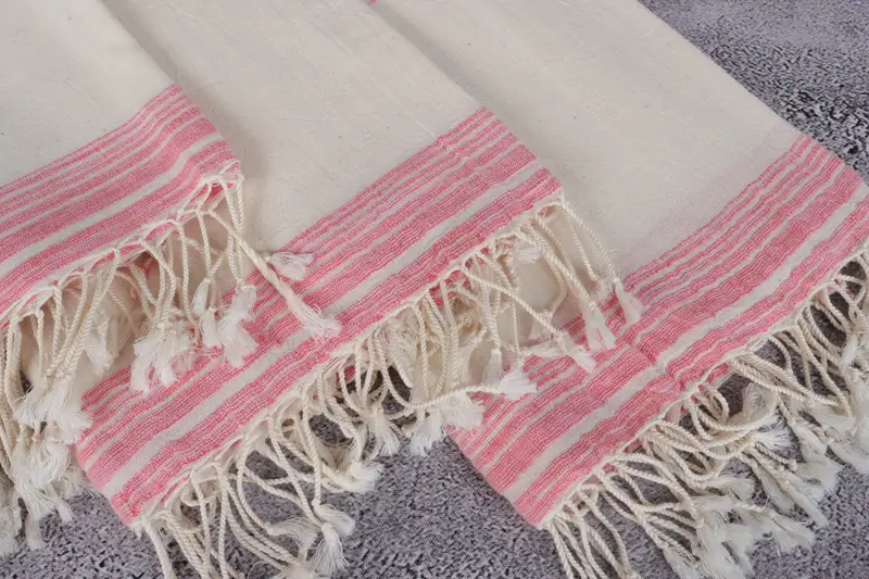 Spa Towel, Organic Cotton Towel, Soft towel, Custom Gift, Valentines Day Gift, Cute Beach Towel, Bridesmaid Gifts, 68x36 Cotton Striped Towel - 5