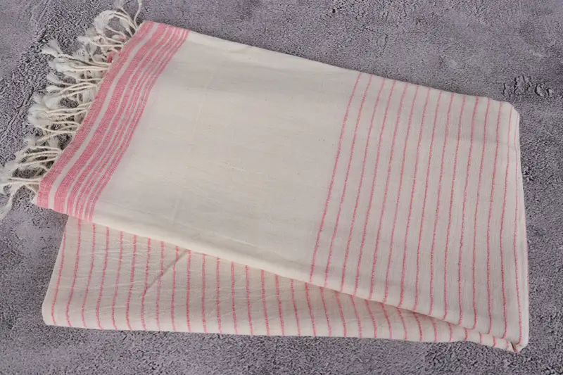 Spa Towel, Organic Cotton Towel, Soft towel, Custom Gift, Valentines Day Gift, Cute Beach Towel, Bridesmaid Gifts, 68x36 Cotton Striped Towel - 6