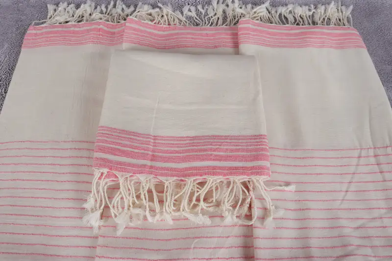 Spa Towel, Organic Cotton Towel, Soft towel, Custom Gift, Valentines Day Gift, Cute Beach Towel, Bridesmaid Gifts, 68x36 Cotton Striped Towel - 4
