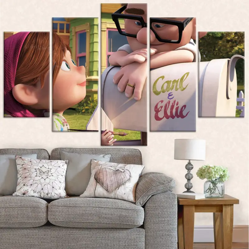 Carl And Ellie, Love Canvas, Movie Up Poster, Movie Up Wall Art, Movie Up Canvas, Carl Fredricksen, Cartoon Wall Art, Cartoon Canvas - 5