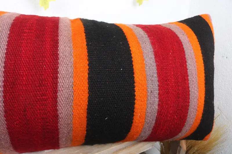 Rustic Pillow, Interior Designer Pillow, Turkish Kilim Pillow, Turkish Pillow, Cozy Throw Pillow, Pillow Sham, 16x36 Brown Pillow Case - 5