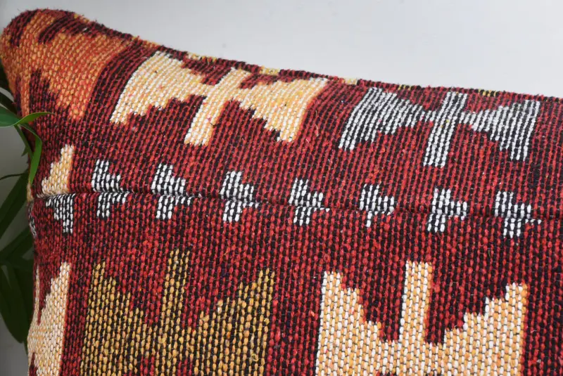 Handmade Kilim Cushion, Shabby Chic Cushion Case, Turkish Pillow, Colorful Cushion Cover, 16x43 Pink Pillow Case, Pillow, Boho Pillow - 2