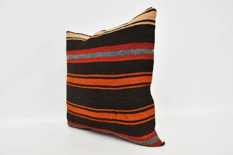 20x20 Brown Cushion Cover, Pillow for Sofa, Turkish Pillow, Hippie Throw Cushion, Kilim Pillow Cover, Authentic Cushion Cover, Pillow - 4