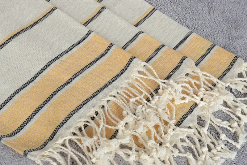 Small Bath Towels, 40x20 Linen Striped Towel, Kitchen Towel, Bridesmaid Gifts Personalized, Wedding Anniversary Gift, Monogram Kitchen Towel - 5