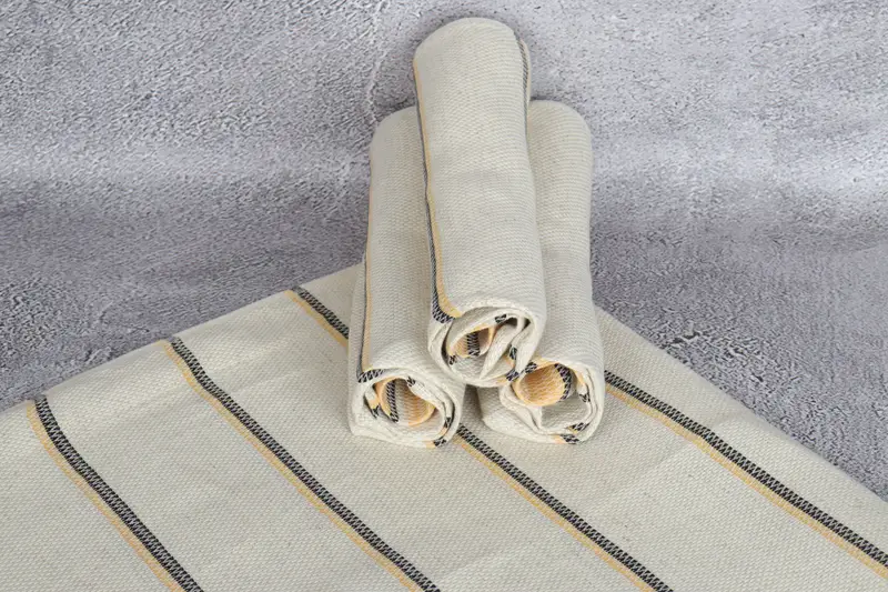 Small Bath Towels, 40x20 Linen Striped Towel, Kitchen Towel, Bridesmaid Gifts Personalized, Wedding Anniversary Gift, Monogram Kitchen Towel - 7