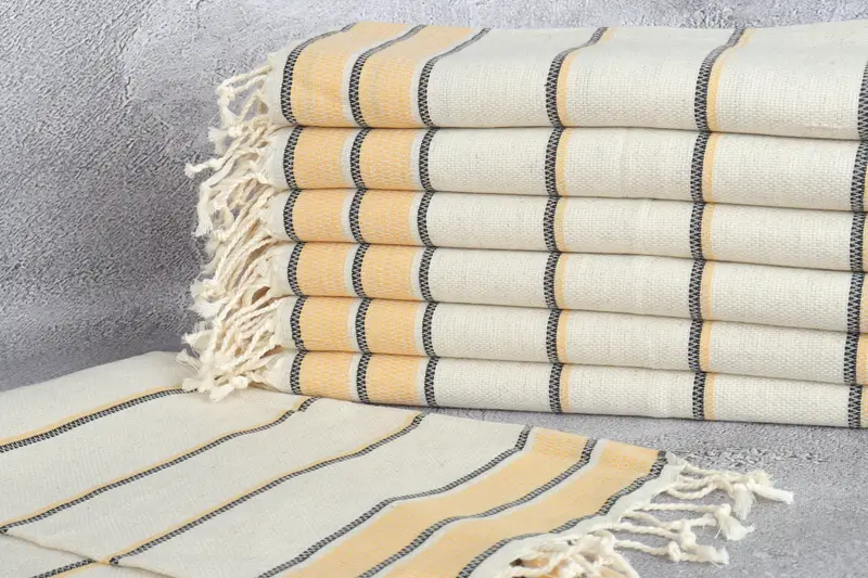 Small Bath Towels, 40x20 Linen Striped Towel, Kitchen Towel, Bridesmaid Gifts Personalized, Wedding Anniversary Gift, Monogram Kitchen Towel - 2