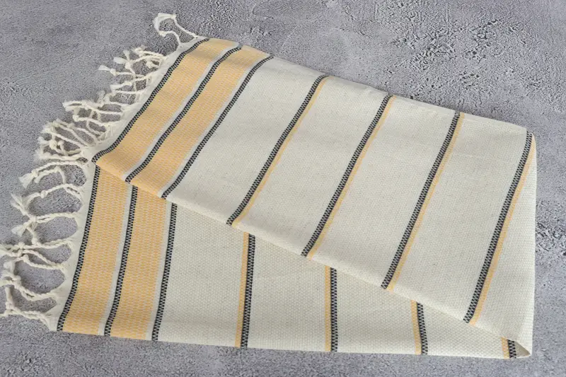 Small Bath Towels, 40x20 Linen Striped Towel, Kitchen Towel, Bridesmaid Gifts Personalized, Wedding Anniversary Gift, Monogram Kitchen Towel - 6