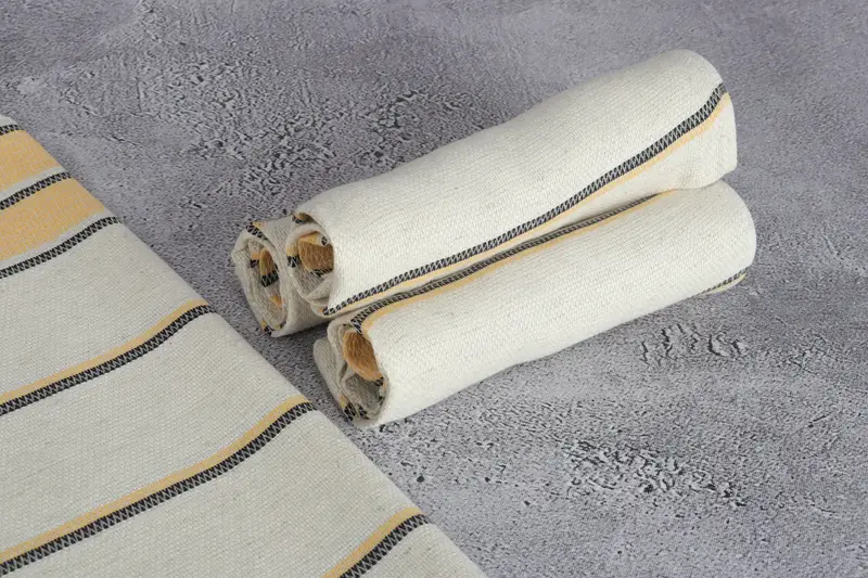 Small Bath Towels, 40x20 Linen Striped Towel, Kitchen Towel, Bridesmaid Gifts Personalized, Wedding Anniversary Gift, Monogram Kitchen Towel - 8