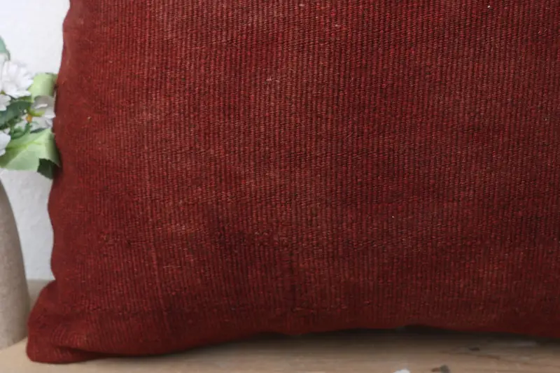 Pillow for Couch, Indoor Pillow Case, Outdoor Patio Cushion Case, 20x20 Red Pillow, Ethnical Kilim Rug Pillow, Pillow Sham, Gift Pillow - 3