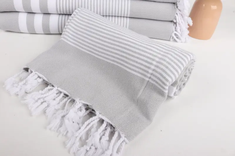 Housewarming Gift, Custom Wedding Gifts, Quick-dry travel peshtemal towel, Best Friend Gift Ideas, 70x40 Cotton Striped Towel, Large Turkish Towel - 4