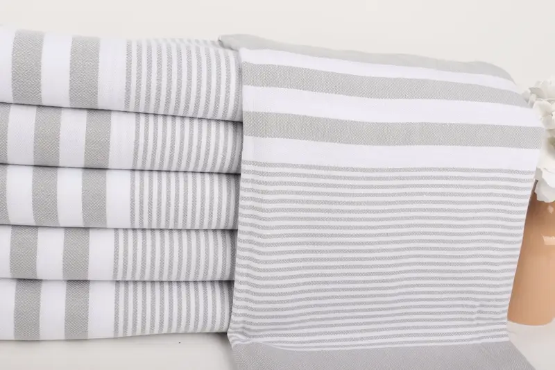 Housewarming Gift, Custom Wedding Gifts, Quick-dry travel peshtemal towel, Best Friend Gift Ideas, 70x40 Cotton Striped Towel, Large Turkish Towel - 2