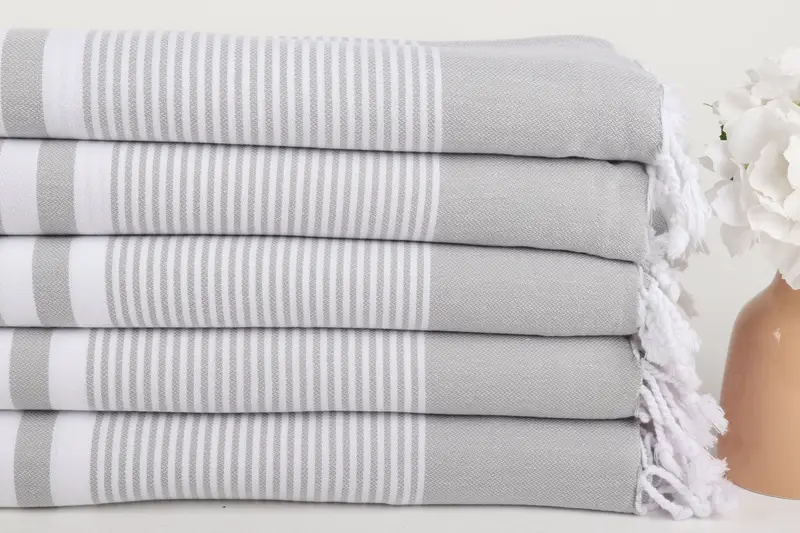 Housewarming Gift, Custom Wedding Gifts, Quick-dry travel peshtemal towel, Best Friend Gift Ideas, 70x40 Cotton Striped Towel, Large Turkish Towel - 3