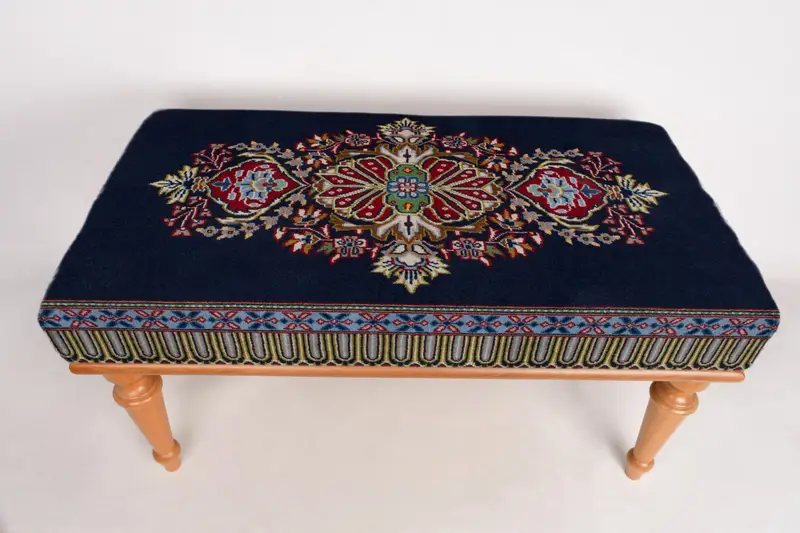 Modüler Mavi & Bej Kilimden Esinlenen Osmanlı, Koltuk Takımı