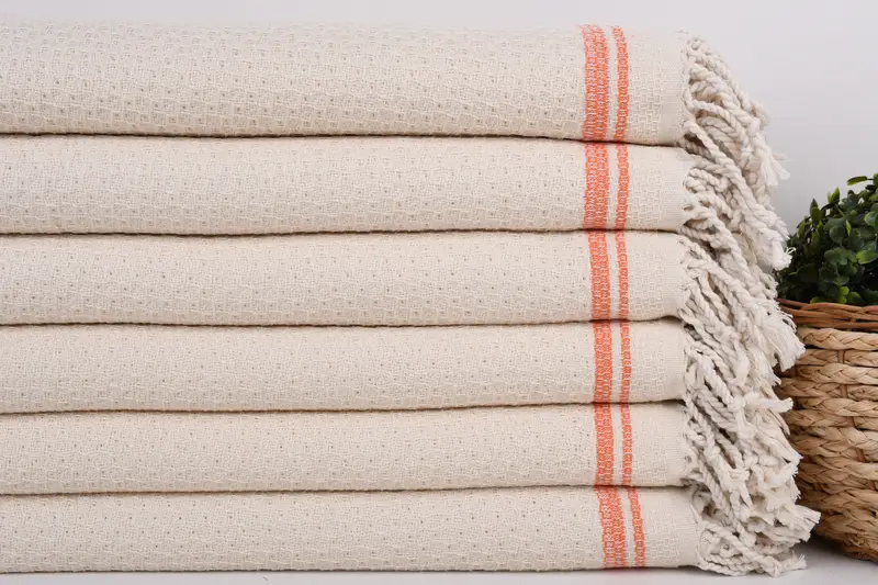 Bridesmaid Gift Towel, Spa Gift Towel, Fouta towel, Organic Towel, Personalized Wedding Gift For Couple, Peshtemal Towel, 68x36 Cotton Striped Towel - 2