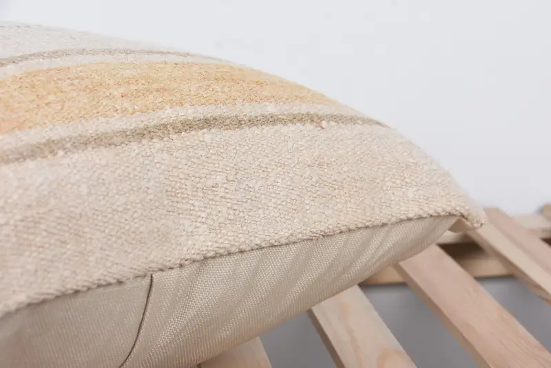 Sofa Bolster Pillow Cover, 20x20 Beige Cushion Cover, Pillow for Couch, Pillow for Sofa, Handmade Kilim Cushion, Cushion, Bolster Cushion Cover - 7