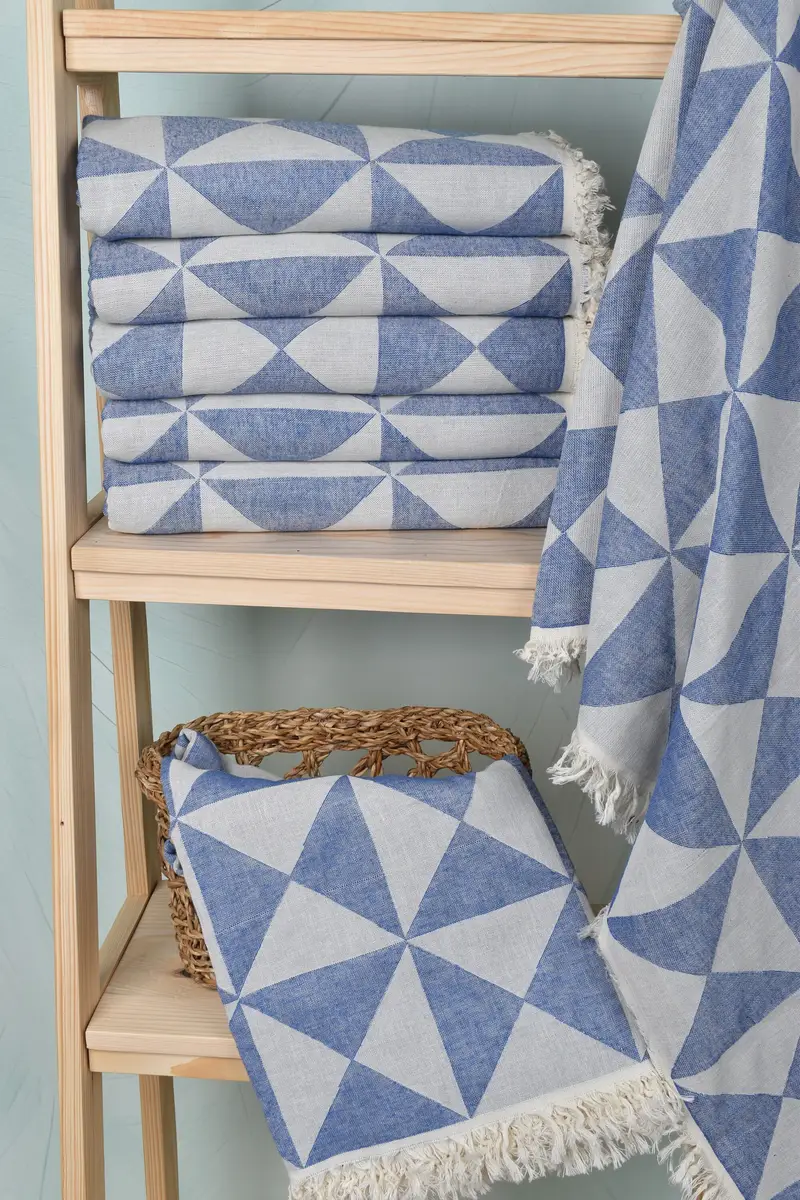 Beach towel, Custom Beach Towel, 70x40 Cotton Geometric Towel, Sand-resistant towel, Turkish Beach Towel Personalized, Anniversary Gift For Her - 4