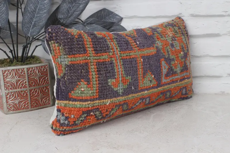 8x16 Blue Pillow, Cushion Cover, Gift Pillow, Ethnic Throw Cushion, Boho Pillow Sham Cover, Pillow for Sofa, Comfy Throw Pillow Case - 4
