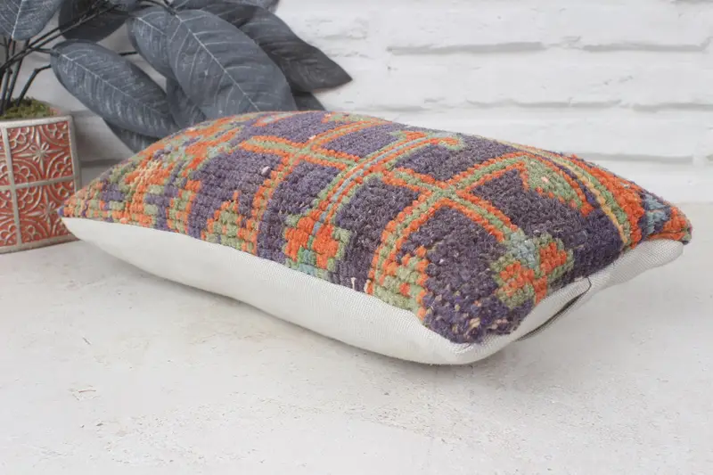 8x16 Blue Pillow, Cushion Cover, Gift Pillow, Ethnic Throw Cushion, Boho Pillow Sham Cover, Pillow for Sofa, Comfy Throw Pillow Case - 6