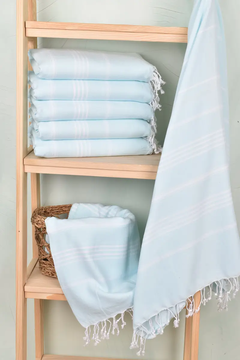Decorative Towel, Bridal Party Gifts, 70x40 Cotton Striped Towel, Custom Wedding Towel, Best Friend Gift, Handmade Gift, Turkish hand towel - 3