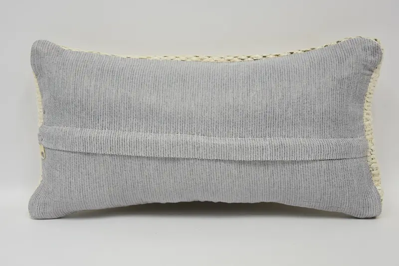 Custom Pillow Sham, Pillow Case, Boho Pillow, 8x16 Beige Pillow Cover, Antique Pillows, Southwestern Cushion Case, Throw Kilim Pillow - 6