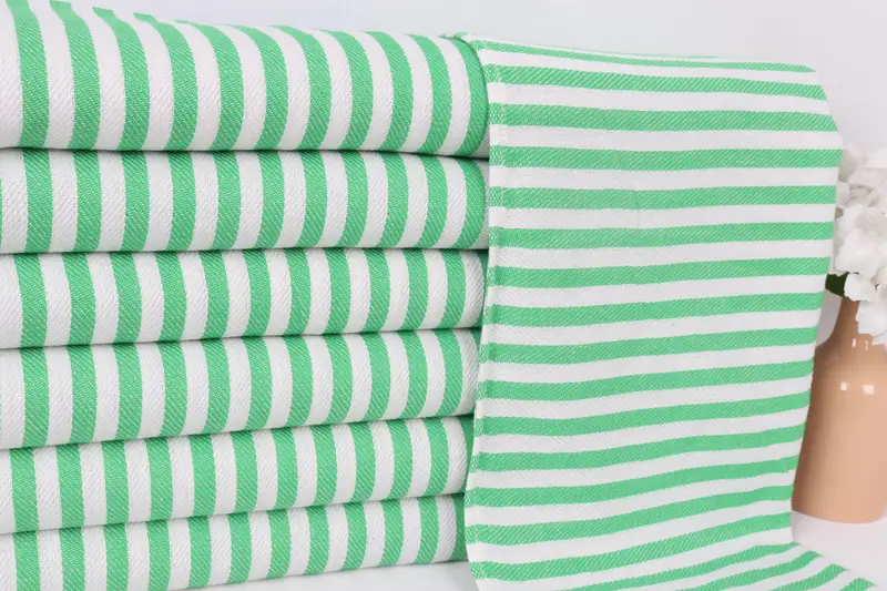First Wedding Anniversary Gift, Turkish Tea Towel, Holiday Towel, Bridesmaid Gifts, Memorial Gift, 40x18 Cotton Striped Towel, Turkish Hand Towel - 2
