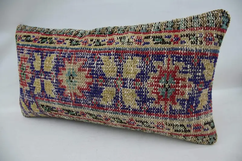Pillow for Couch, Kilim Pillow, Gift Pillow, Farmhouse Pillow Case, 12x24 Beige Pillow Cover, Cushion Cover, Vintage Kilim Pillow Cushion Case - 3