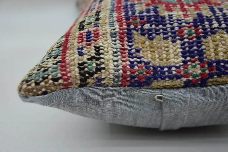 Pillow for Couch, Kilim Pillow, Gift Pillow, Farmhouse Pillow Case, 12x24 Beige Pillow Cover, Cushion Cover, Vintage Kilim Pillow Cushion Case - 5