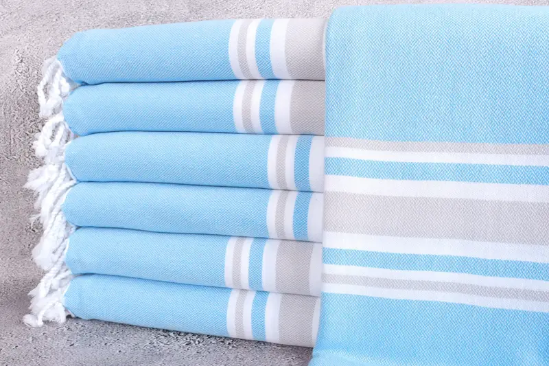 Gift For Boyfriend, Turkish Bath Towel Set, Bachelorette Party Gift, Organic Towel, 70x40 Cotton Striped Towel, Turkish Towel USA, Embroidered Towel - 1