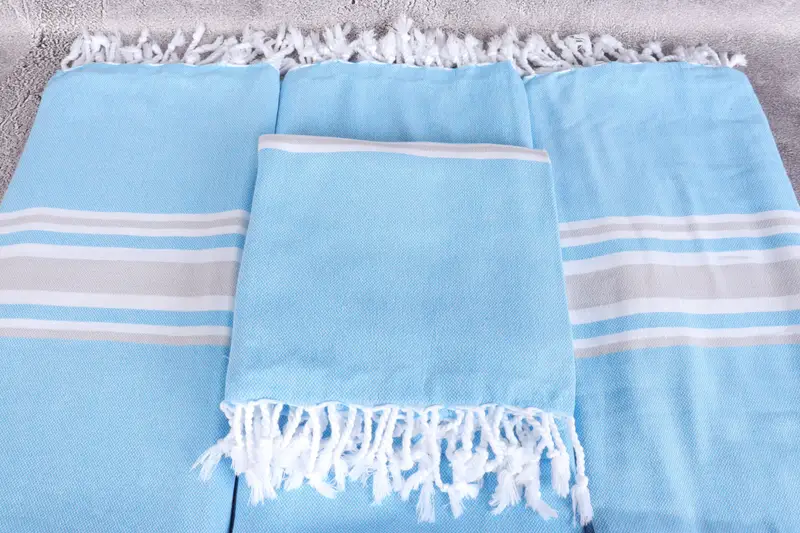 Gift For Boyfriend, Turkish Bath Towel Set, Bachelorette Party Gift, Organic Towel, 70x40 Cotton Striped Towel, Turkish Towel USA, Embroidered Towel - 4