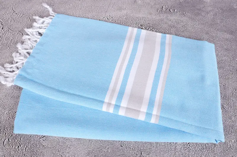Gift For Boyfriend, Turkish Bath Towel Set, Bachelorette Party Gift, Organic Towel, 70x40 Cotton Striped Towel, Turkish Towel USA, Embroidered Towel - 6
