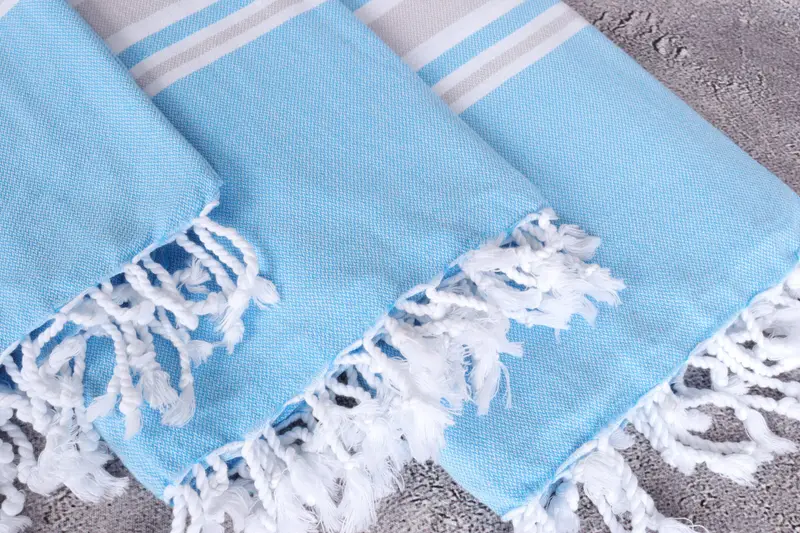 Gift For Boyfriend, Turkish Bath Towel Set, Bachelorette Party Gift, Organic Towel, 70x40 Cotton Striped Towel, Turkish Towel USA, Embroidered Towel - 5