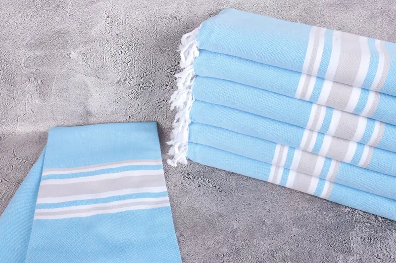 Gift For Boyfriend, Turkish Bath Towel Set, Bachelorette Party Gift, Organic Towel, 70x40 Cotton Striped Towel, Turkish Towel USA, Embroidered Towel - 2