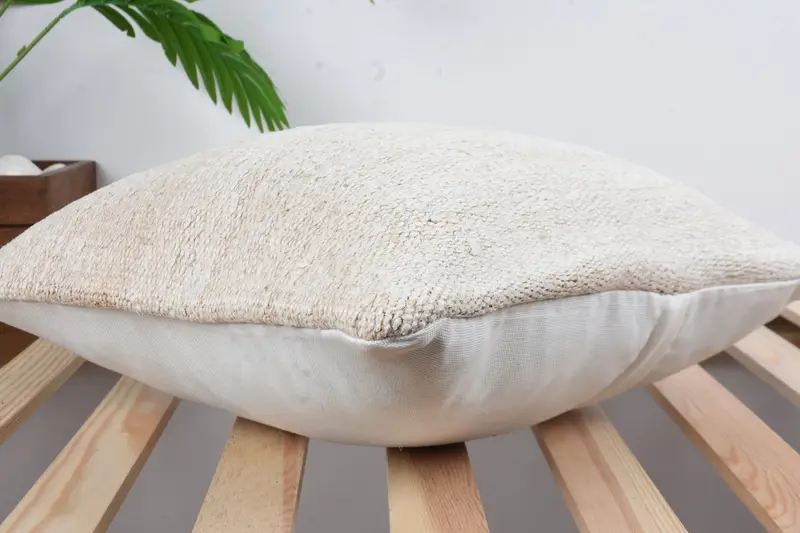 Couch Pillow Sham, Throw Kilim Pillow, Antique Pillows, Cushion Case, 16x16 White Cushion, Neutral Throw Pillow Cover, Boho Pillow - 6