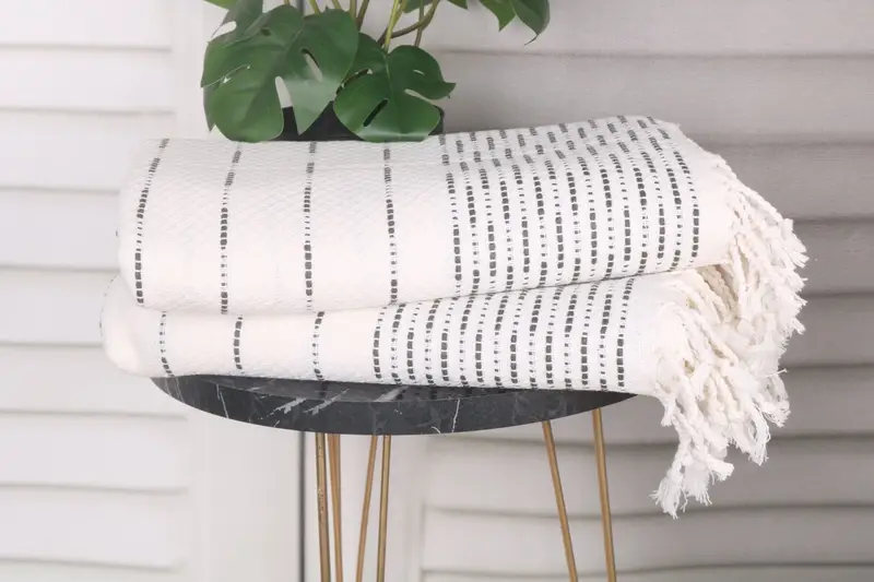 Xmas Gifts, Luxury towel, Monogram Beach Towel, Personalized Bridesmaid Beach Towel, Wedding Towel, Hammam towel, 70x38 Cotton Striped Design Towel - 3