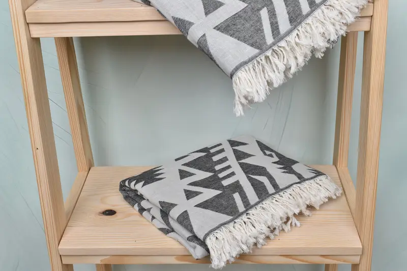 Soft towel, 76x40 Cotton Geometric Towel, Monogrammed Turkish Towel, Custom Towel Beach, Personalized Turkish Towel, Personalised Gift, Luxury towel - 6